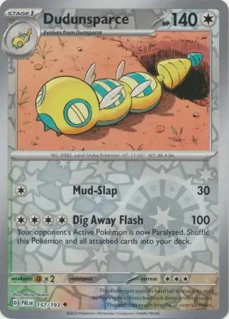 Paldea Evolved Dudunsparce #157/193 reverse holo